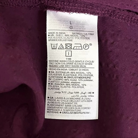 Old Navy Womens Seersucker Smocked Babydoll Blouse Peplum Peasant Large Purple - Picture 10 of 14